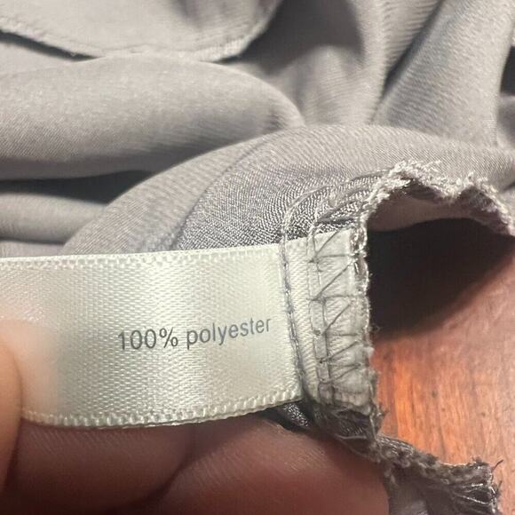 Fashion Bug Silver Grey 1X Layered Ruffly Sleeveless Women's Blouse Feminine - Picture 13 of 16